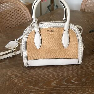 Kate Spade Tan and White Satchel Bag